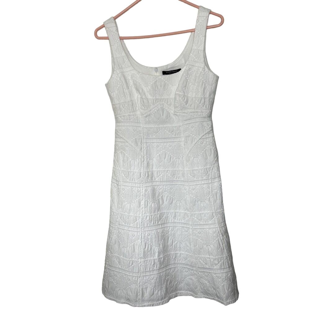 Nanette Lepore White Textured Mini Dress